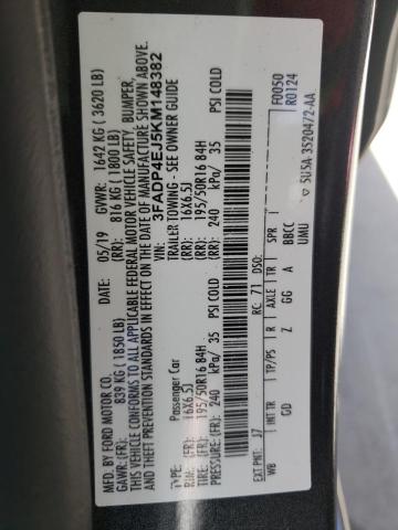 Photo 10 from auction – 2019 FORD FIESTA SE with VIN 3FADP4EJ5KM148382