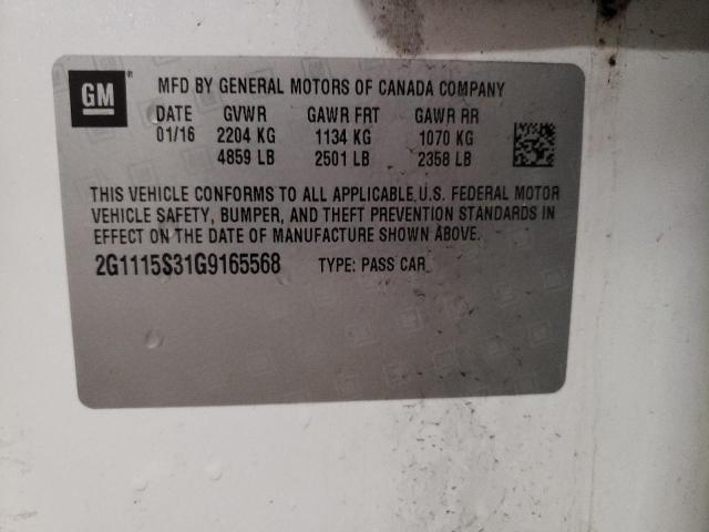 Photo 10 from auction – 2016 CHEVROLET IMPALA LT with VIN 2G1115S31G9165568