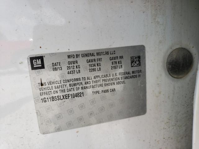 Photo 10 from auction – 2014 CHEVROLET MALIBU with VIN 1G11B5SLXEF104821