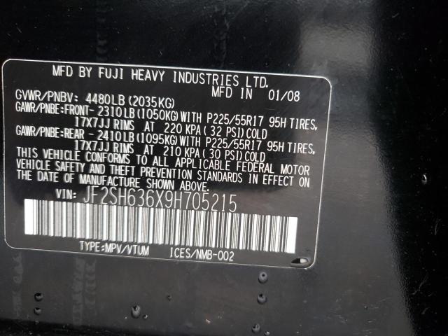 Photo 10 from auction – 2009 SUBARU FORESTER 2 with VIN JF2SH636X9H705215