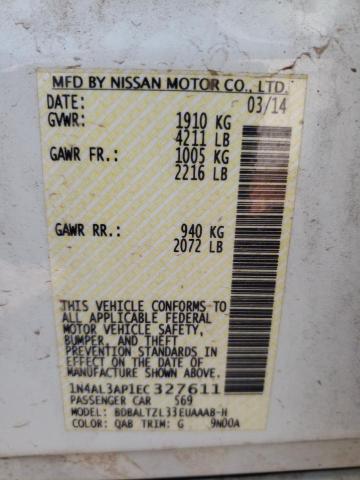 Photo 10 from auction – 2014 NISSAN ALTIMA 2.5 with VIN 1N4AL3AP1EC327611
