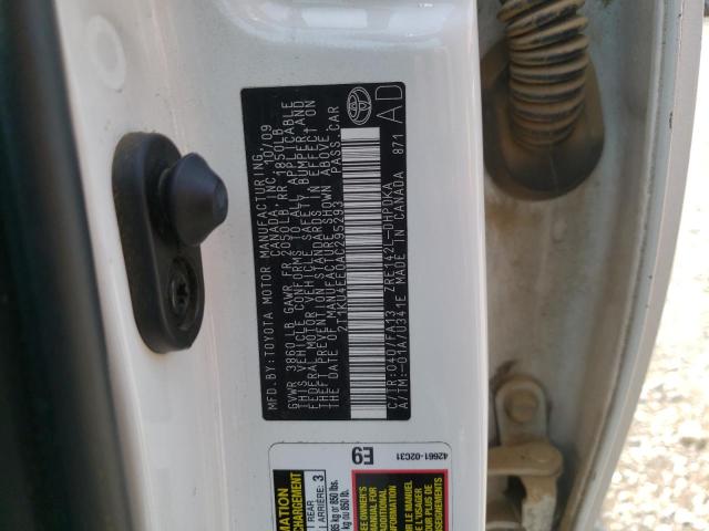 Photo 10 from auction – 2010 TOYOTA COROLLA MA with VIN 2T1KU4EE0AC295293