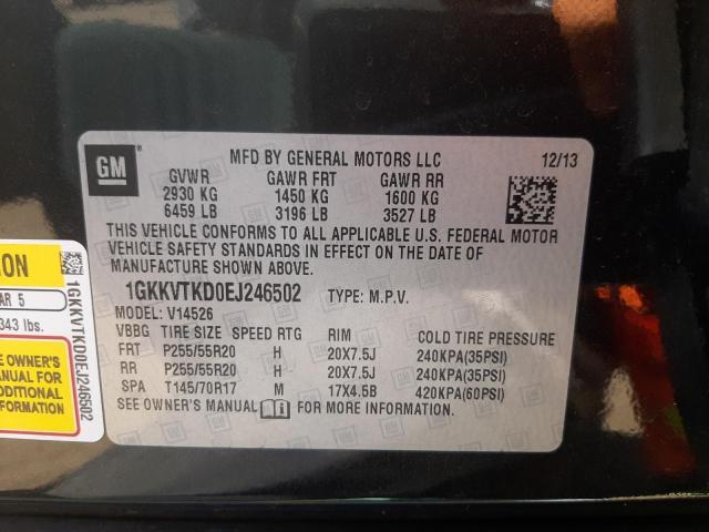 Photo 10 from auction – 2014 GMC ACADIA DEN with VIN 1GKKVTKD0EJ246502