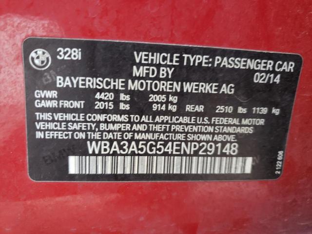 Photo 10 from auction – 2014 BMW 328 I with VIN WBA3A5G54ENP29148