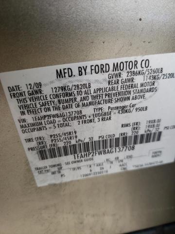 Photo 10 from auction – 2010 FORD TAURUS with VIN 1FAHP2FW8AG137708