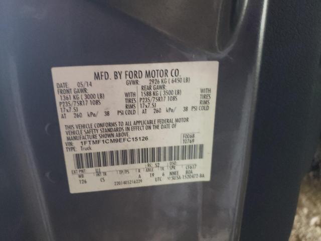 Photo 10 from auction – 2014 FORD F150 with VIN 1FTMF1CM9EFC15126