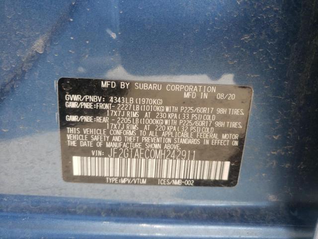 Photo 10 from auction – 2021 SUBARU CROSSTREK with VIN JF2GTAEC0MH242911