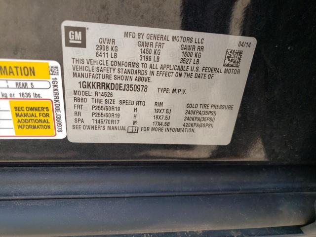 Photo 10 from auction – 2014 GMC ACADIA SLT with VIN 1GKKRRKD0EJ350978