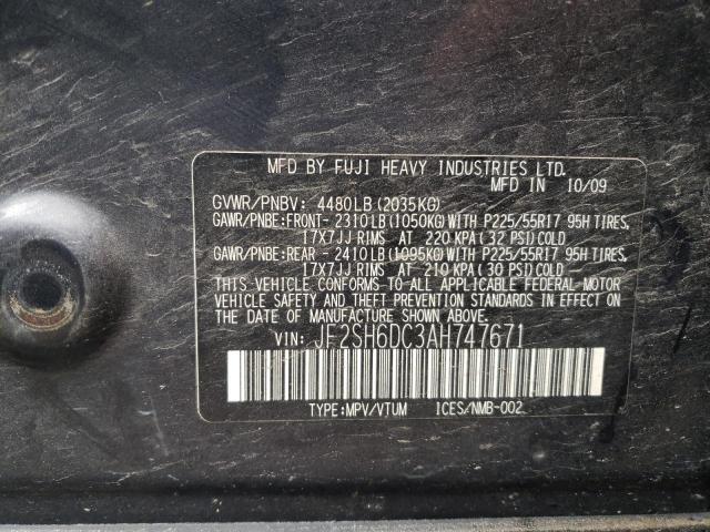 Photo 10 from auction – 2010 SUBARU FORESTER 2 with VIN JF2SH6DC3AH747671