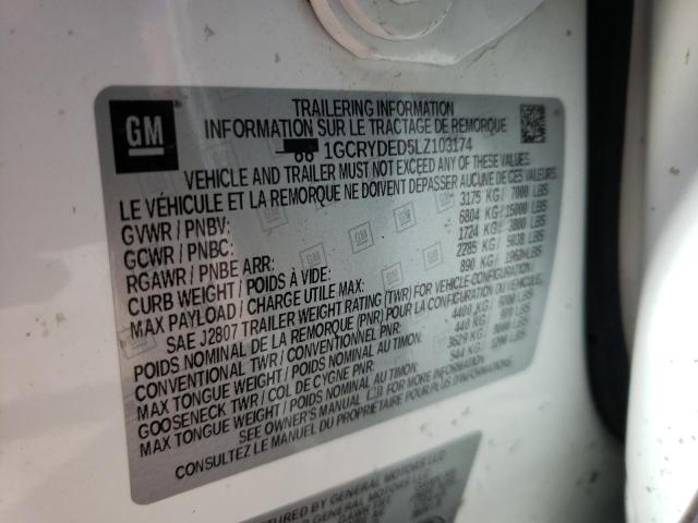Photo 10 from auction – 2020 CHEVROLET SILVERADO with VIN 1GCRYDED5LZ103174