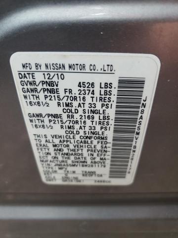 Photo 10 from auction – 2011 NISSAN ROGUE S with VIN JN8AS5MV1BW281179