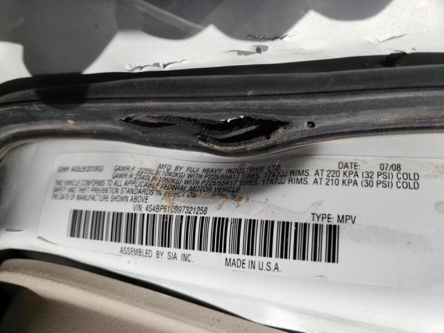 Photo 10 from auction – 2009 SUBARU OUTBACK 2. with VIN 4S4BP61C997321258