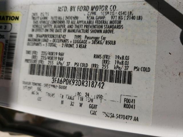 Photo 10 from auction – 2013 FORD FUSION TIT with VIN 3FA6P0K93DR318742