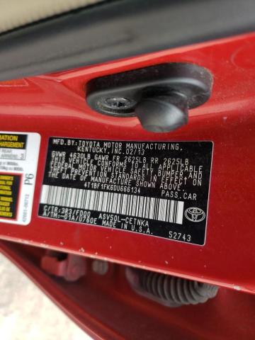 Photo 10 from auction – 2013 TOYOTA CAMRY L with VIN 4T1BF1FK6DU666134
