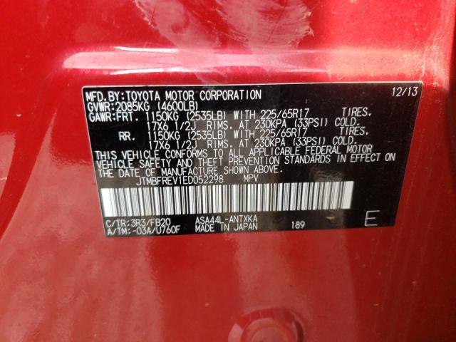 Photo 10 from auction – 2014 TOYOTA RAV4 LE with VIN JTMBFREV1ED052298