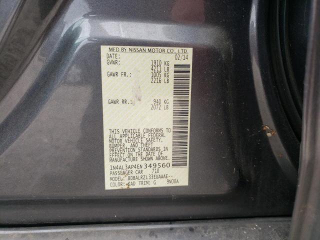 Photo 10 from auction – 2014 NISSAN ALTIMA 2.5 with VIN 1N4AL3AP4EN349560
