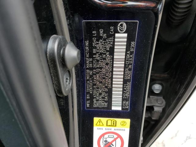 Photo 10 from auction – 2016 LEXUS ES 350 with VIN 58ABK1GG7GU032270