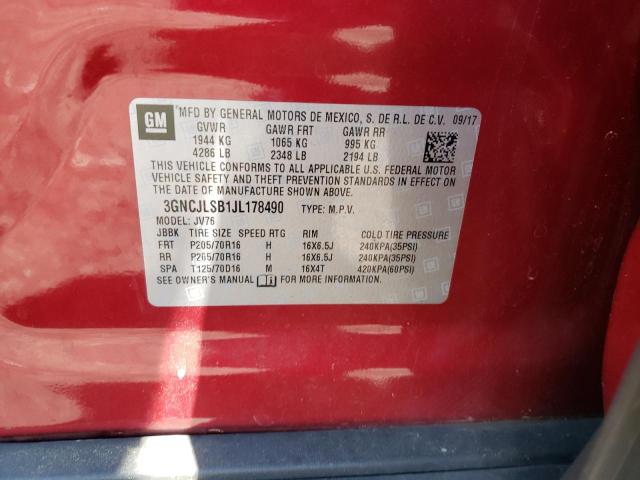 Photo 10 from auction – 2018 CHEVROLET TRAX 1LT with VIN 3GNCJLSB1JL178490