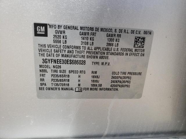 Photo 10 from auction – 2014 CADILLAC SRX LUXURY with VIN 3GYFNEE30ES686028