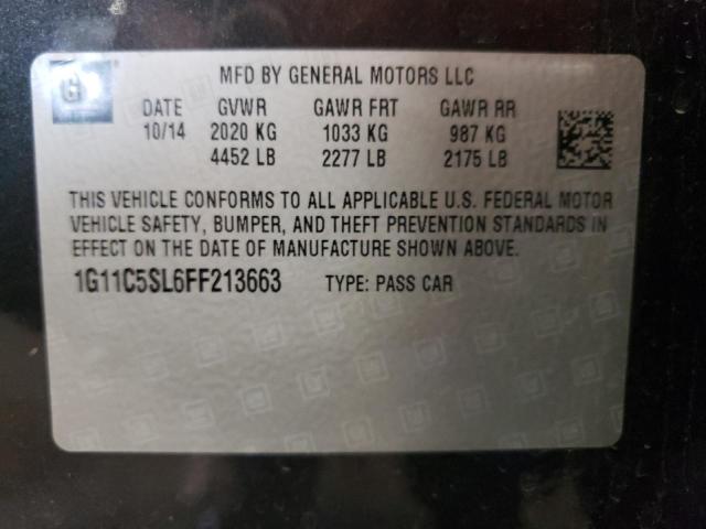 Photo 10 from auction – 2015 CHEVROLET MALIBU 1LT with VIN 1G11C5SL6FF213663