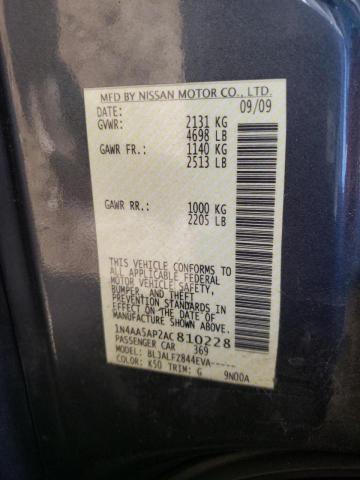 Photo 10 from auction – 2010 NISSAN MAXIMA S with VIN 1N4AA5AP2AC810228