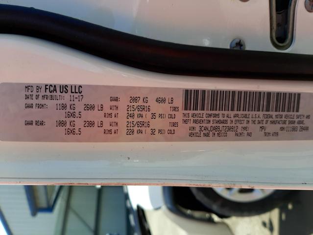 Photo 10 from auction – 2018 JEEP COMPASS SP with VIN 3C4NJDAB9JT230912