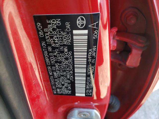 Photo 10 from auction – 2010 TOYOTA YARIS with VIN JTDKT4K34A5280296