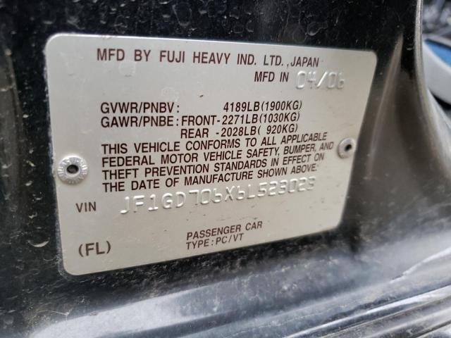 Photo 10 from auction – 2006 SUBARU IMPREZA WR with VIN JF1GD706X6L523023