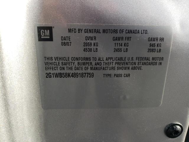 Photo 10 from auction – 2008 CHEVROLET IMPALA LS with VIN 2G1WB58K489187759