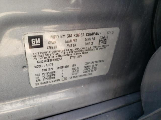 Photo 10 from auction – 2015 BUICK ENCORE with VIN KL4CJASB8FB166353
