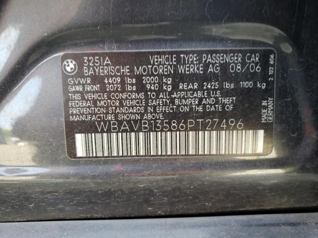 Photo 10 from auction – 2006 BMW 325 I with VIN WBAVB13586PT27496