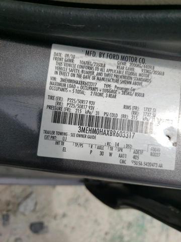 Photo 10 from auction – 2011 MERCURY MILAN with VIN 3MEHM0HAXBR603317