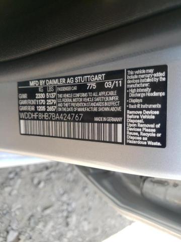 Photo 10 from auction – 2011 MERCEDES-BENZ E 350 4MAT with VIN WDDHF8HB7BA424767
