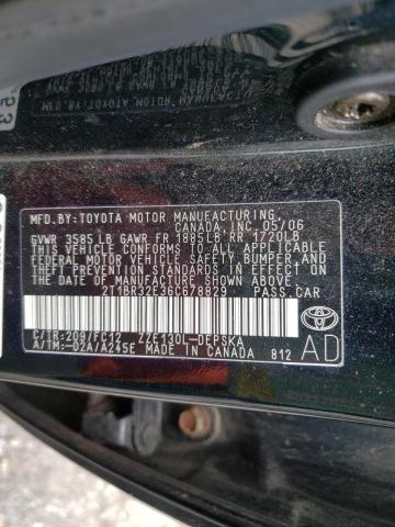 Photo 10 from auction – 2006 TOYOTA COROLLA CE with VIN 2T1BR32E36C678829