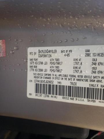 Photo 10 from auction – 2005 DODGE RAM 1500 S with VIN 1D7HA16KX5J620652