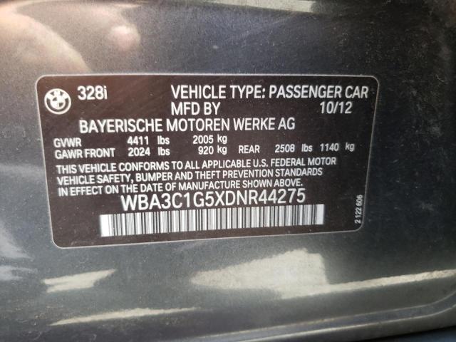 Photo 10 from auction – 2013 BMW 328 I SULE with VIN WBA3C1G5XDNR44275