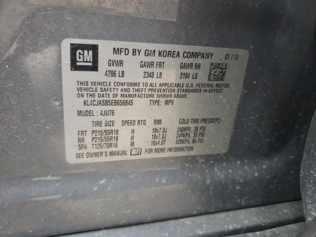 Photo 10 from auction – 2014 BUICK ENCORE with VIN KL4CJASB5EB656845