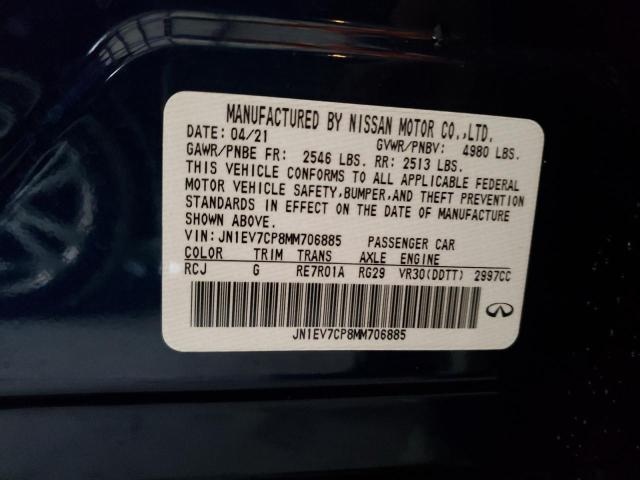 Photo 10 from auction – 2021 INFINITI Q50 SENSOR with VIN JN1EV7CP8MM706885