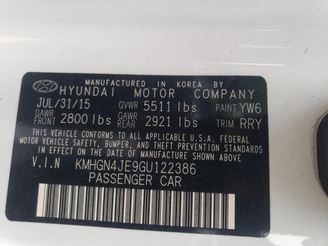 Photo 10 from auction – 2016 HYUNDAI GENESIS 3. with VIN KMHGN4JE9GU122386