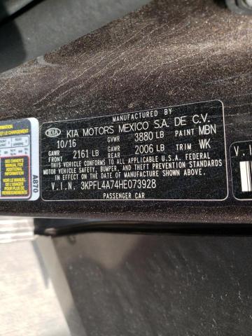 Foto 10 de la subasta – 2017 KIA FORTE LX con VIN 3KPFL4A74HE073928