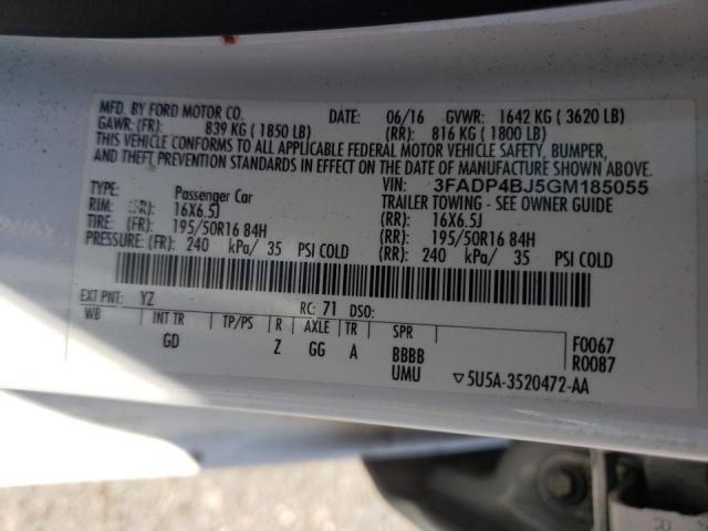 Photo 10 from auction – 2016 FORD FIESTA SE with VIN 3FADP4BJ5GM185055
