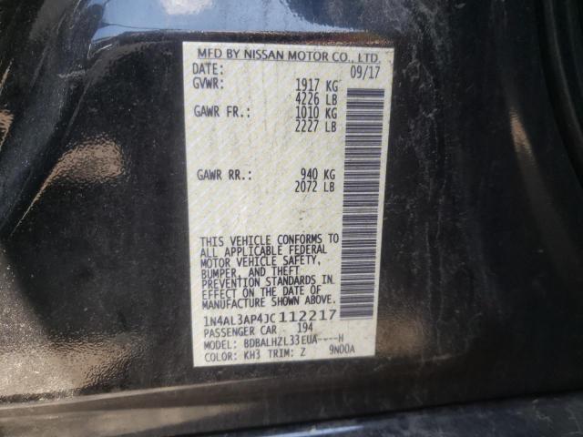 Photo 10 from auction – 2018 NISSAN ALTIMA 2.5 with VIN 1N4AL3AP4JC112217