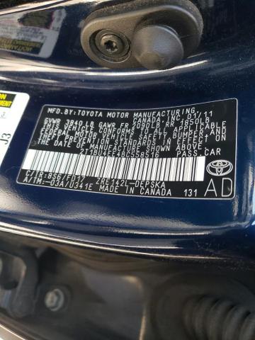 Photo 10 from auction – 2011 TOYOTA COROLLA BA with VIN 2T1BU4EE4BC558516