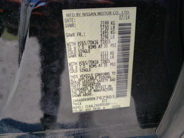 Photo 10 from auction – 2014 NISSAN FRONTIER S with VIN 1N6AD0ER0EN767905