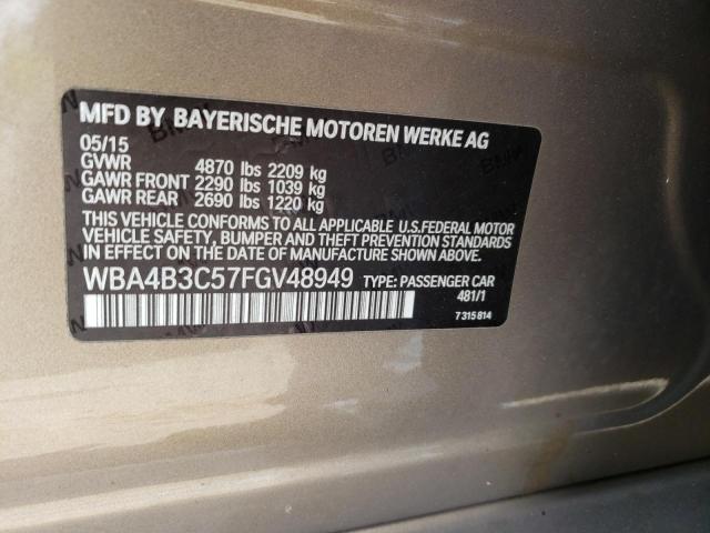 Photo 10 from auction – 2015 BMW 435 XI GRA with VIN WBA4B3C57FGV48949