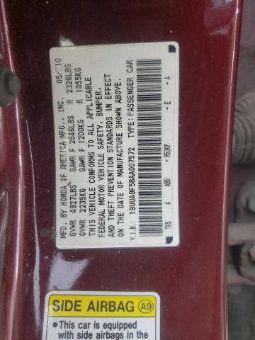 Photo 10 from auction – 2010 ACURA TL with VIN 19UUA9F58AA007572