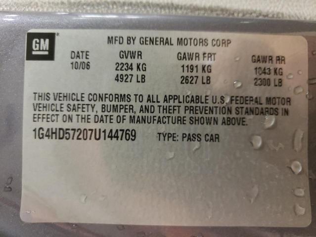 Photo 10 from auction – 2007 BUICK LUCERNE with VIN 1G4HD57207U144769