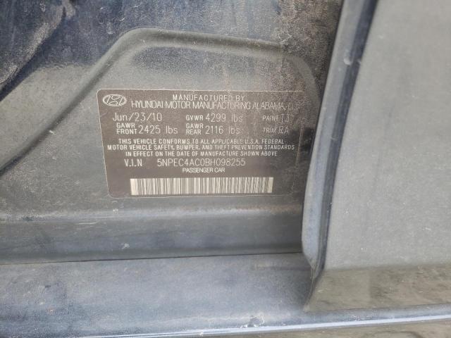Photo 10 from auction – 2011 HYUNDAI SONATA SE with VIN 5NPEC4AC0BH098255