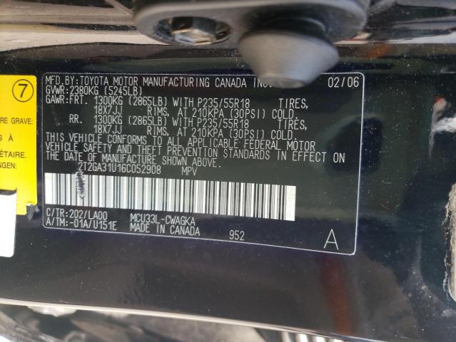Photo 10 from auction – 2006 LEXUS RX 330 with VIN 2T2GA31U16C052908