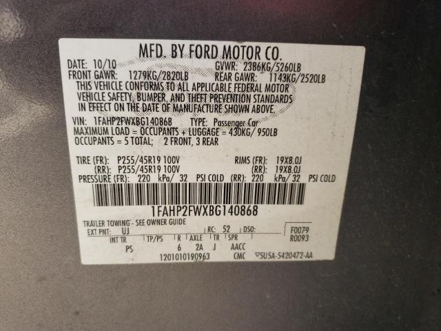 صورة رقم 10 من المزاد - 2011 FORD TAURUS LIM مع VIN 1FAHP2FWXBG140868